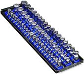 Ernst Manufacturing Socket Boss 3-Rail Multi-Drive Socket Organizer, 19-Inch, Blue