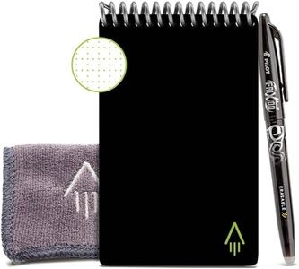 Rocketbook Mini Quaderno Appunti Digitale - Riutilizzabile Taccuino Digitali A6 Nero Quaderno A Spirale Puntinato, Block Notes, Penna Cancellabile Pilot Frixion Inclusi, Ufficio Gadget Tecnologici