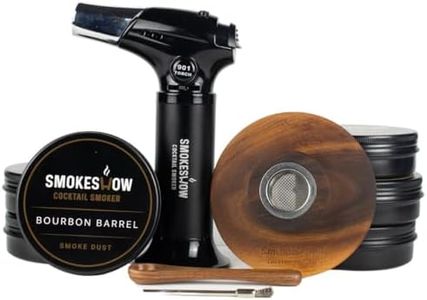 Smokeshow Cocktail Smoker Bundle with Kitchen Torch, Six Flavors of Wood Chips, Apple, Hickory, Maple, Mesquite, Cherry and Bourbon Soaked Oak. (No Butane Included)