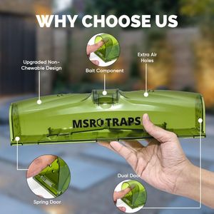 MSR XL Humane Mouse Traps, 2-Pack – Extra Large Rodent Catcher