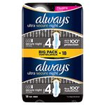 Always Ultra Secure Night Sanitary Pads (with Wings) Size 4 Pack of 18