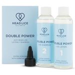 Head Lice Clinic Double Power - Effectively Kills Head Lice & Nits - Head Lice Treatment Kit – Dimethicone Lotion & Shampoo for Adults and Children – Eucalyptus & Lemon Scent - 2 × 100 ml
