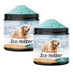 Pet Safe Ice Melt Safe for Concrete, Snow Salt Ice Melt Pet Friendly, Green Salt for Snow and Ice Removal, Snow & Ice Melters, Sidewalk Salt, Driveway Salt, Rock Salt for Snow and Ice (2PCS)