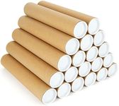 FVIEXE 20Pack Mailing Tubes, 2 Inch x 12 Inch Cardboard Mailing Tube with Caps Shipping Poster Tubes for Blueprint, Artwork, Document Storage