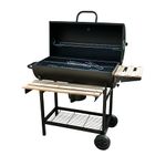 KCT Classic Barrel Outdoor BBQ Smoker with Side Shelves, Air Vents and Temperature Gauge