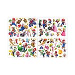 4 Sheets Super Mario Temporary Tattoo for Funs, 100+pcs Fake Waterproof Temporary Tattoo Super Marios Sticker for Boy Girl Teens Birthday Party Bags Fillers Favors Supplies Gifts Goodies Decoration