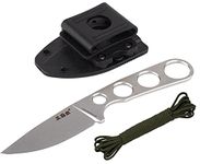 Mastiff Gears® Sanrenmu (SRM) 7130 Full Tang Fixed-Blade Knife w/Molded Polymer Sheath & Belt Adapter, 6.78", 8Cr14Mov Stainless Steel EDC for Outdoor,Hunting,Survival (Silver Stonewash)