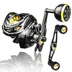 Fishing Baitcasting Reel, 16kg Max Drag Long-casting Lure Fishing Baitcasting Reel, 6+1BB Bait Caster Reel, Fishing Reel with Metal Ball Grip Left-hand