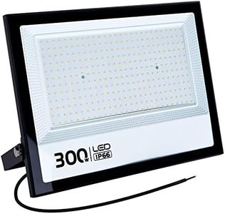 MIHEAL 300W LED Flood Light, Cool White 6000K, IP66 Waterproof Super Bright Work Light, 110V, Outdoor Floodlight for Yard, Garden, Garage, Lawn, Court