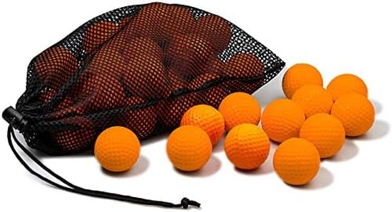 JAYA 12 Pack Foam Golf Practice Balls, Realistic Feel and Limited Flight, Soft for Indoor or Outdoor Training