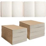 48 Pack A5 Kraft Paper Notebooks Journal Lined and Blank Notebook Travel Notebook Journal for Travelers Students Writing Diary Office School Supplies, 68 Pages 34 Sheets ，8.3 x 5.5 Inch