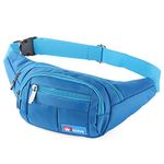 Bumbags and Fanny Packs for Running Hiking Waist Bag Outdoor Sport Hiking Waistpack for Men Women (Blue)