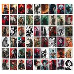 Wallgasm Anime Poster Set Of 54, 4 X 6 Inches Paper Posters: Dragon Ball Z, Naruto, Death Note, One Piece, Attack On Titans - | Aesthetic Wall Decor | Posters For Bedroom | Anime Wall Poster