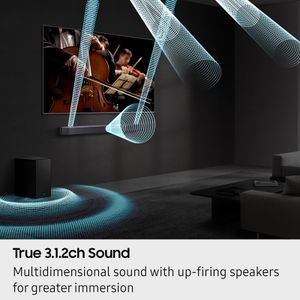 Samsung Q-Series 3.1.2ch Soundbar with Subwoofer – SpaceFit, Q-Symphony, 2025