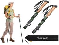 TREKOLOGY TREKZ SE 2pcs Set Collapsible Walking Poles - Nordic Trekking/Hiking Sticks For Men, Women & Seniors - Lightweight, Expandable, Retractable - Backpacking, Camping Gear & Hiking Accessories