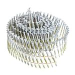 waltyotur 2Inch x 0.092Inch Siding Nails Collated Wire Coil Siding Nails 15-Degree Full Round-Head Ring 3600 Count Hot-Dipped Galvanized for Rough Nailing of Lathing and Sheathing Materials