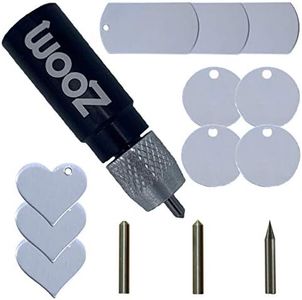 Silhouette 3-in-1 Etching/Engraving Tool Kit with Precision, Normal, and Blunt Tips and Metal Stamping Blanks for use in Cameo, Curio, KNK, Gazelle, Pazzle, Xyron Wishblade by Zoom Precision