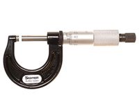 Starrett V436.1MXRL-25 Outside Micrometre, Ratchet Stop, Lock Nut, Carbide Faces, 0-25mm Range, 0.001mm Graduation, +/-0.001mm Accuracy