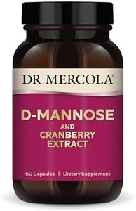 Dr. Mercola D-Mannose and Cranberry Extract, 30 Servings (60 Capsules), Dietary Supplement, Supports Urinary Tract Health, Non-GMO
