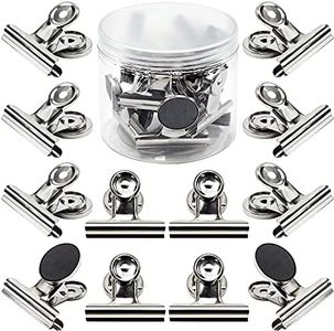 Magnetic Clips 2 inch, 12 Pack Heavy Duty Magnet Metal Hanging Clips for Fridge, Strong Magnetic Clips for Refrigerator Classroom Whiteboard, Picture, Office Magnets, Magnet Clipboard for White Boards