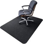 SALLOUS Chair Mat for Hard Floors, 63"x51" Desk Chair Mat for Hard Surface, Office Chair Mat for Hardwood Floor, Multi-Purpose Low-Pile Desk Rug for Home, Rolled Packaging (Black)