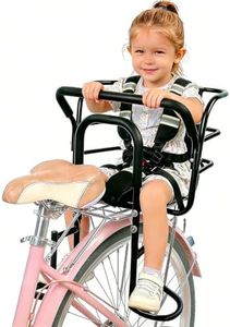 UNIKOO Rear Kids Bike Seat, Child Carrier Bike Chair for Bicycle Kids Seat, Back Mount Kid's Bike Seat for Aged 18 Month - 8 Years Old, Foam Seat Belt with Reflective Strip