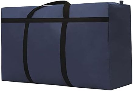 WANTING Bolsa de almacenamiento grande de 180 L, tela Oxford, impermeable, lavable para ropa de edredón, adecuada para equipaje de viaje (100 x 60 30 cm, azul oscuro)