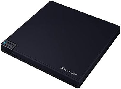 Pioneer (BDR-XD08MB-S) Windows 11 Compatible, Ultra HD, Blu-ray, Supports UHDBD Playback, Matte Black, Clamshell Type Blu-ray Drive, Portable with USB 3.2 Connection, External USB 3.2 Connection