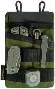 VIPERADE VE3 Pocket Organizer Men, Nylon EDC Organizer with 4 Tool Storage EDC Pouch for Flashlight, Pocket Knife, Tactical Pen, Notebook -Pocket Organizer EDC (Green)