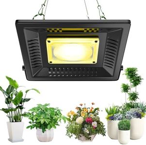 Profey Grow Light, Luz Plantas Interior P200, LáMpara de Plantas LED de Espectro Completo IP67 Impermeabilidad, con 4 Cadenas de Suspensión, Angulo Ajustable 180°, Altura Ajustable Lampara Plantas