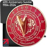 Anniversary Sundial Gift For 40th Ruby Wedding Anniversary In 2024 - Recycled Metal Home Decor Or Garden Present Idea - Handmade In UK For Him, Her Parents Or Couples 40 Year Celebration