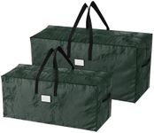 Set of 2 Christmas Tree Storage Bags - Waterproof Bags for 17-Foot Disassembled Artificial Trees, Garland, and Holiday Decorations by Elf Stor (Green)