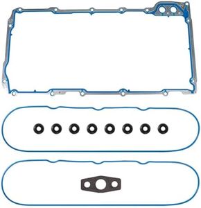 Valve Cover & Oil Pan Gasket Set Designed for GM LS V8 Engines 4.8L 5.3L 5.7L 6.0L 6.2L Fits Chevrolet GMC Cadillac Pontiac Saab Isuzu - Replaces VS50504R1 12637683 OS32241 OS30693R 12612350