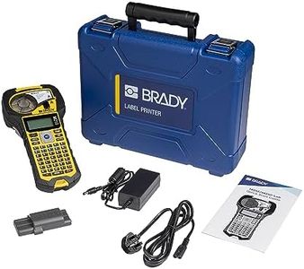 Brady M210 Portable Label Printer - Labelling Device & Label Maker Handheld - Industrial Labelling Machine - incl. Case, Battery, UK Power Cord and 1 Label Cartridge - Replaces BMP21-PLUS