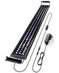 Tccabc LED Aquarium Light with Extendable Brackets for 90-120cm Tank, Fish Tank Light Led,Aquarium Lamp for Freshwater/Marine Fishe & Aquatic Plants, Dimmer-Timer, Full Colour LED Lamp 20W