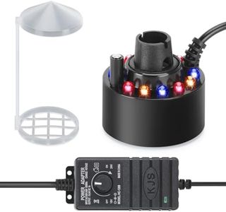 FITNATE 350ml/H Mist Maker Fogger,12 LED Color Changing Fog Atomizer Air Humidifier, with Adjustable Fog Controller,Perfect for Water Feature, Halloween and Other Holiday Decorations.
