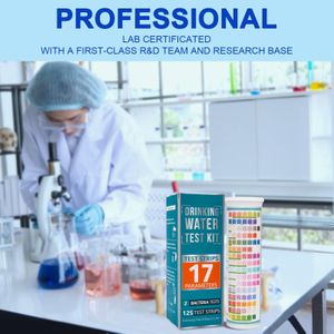Homcoice 17-in-1 Water Test Kit – 125 Strips & 2 Bacteria Tests for Home, Well, Tap