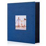 Artmag 4x6 400 Photos Linen Album Large Capacity Fabric Album for Family Wedding Anniversary Holds 400 Vertical Photos (400 Pockets, Blue)