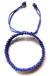 Jyokrish Handmade Adjustable Simple Blue Thick Silk dori Bracelet for Men |Boys | Free Size| hand band |Lucky Protection| pack of 1| Nazarbattu