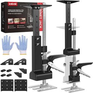 Kolvoii 2 Pack Cabinet Jacks, Multi-Function Cabinet Installation Kit, Up to 23.4 Inch Height Adjustment, Labor Saving Arm Jack, Third Hand Support System for Installing Cabinets
