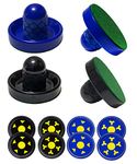 Joovon Air Hockey Pushers and Air Hockey Pucks, Non-Slip Strikers and Dynamic Pucks for Air Hockey Table Game for Adults and Kids,Replacement Accessories for Game Tables (Blue and Black)