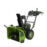 Greenworks 80V 24'' Brushless Cordless Self-Propelled Snow Blower Thrower, 2-Stage & LEDs, 50FT Throw Distance, Electric Snow Removal Tool for Winter Storm, Driveway, Sidewalk & Patio (Tool Only)