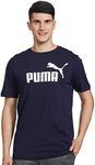 PUMA Mens Ess Logo Tee T-Shirt, Pea