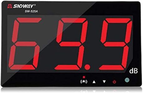 SNDWAY SW-525A 30-130dB Digital Sound Level Meter with Large LCD Display Noise Meter Decibel Wall Mounted Hanging (525A)