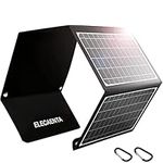 ELECAENTA 30W Solar Panel Charger with 3 USB Ports, PD 18W USB C Fast Charging, IPX5 Waterproof, Foldable Portable ETFE Solar Charger for iPhone, iPad, Samsung Galaxy, LG and Camping Backpacking