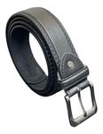 Men's Leather Belts, Choice of Colour, Up To 60" Waist, Smart Work Belt, Trouser Belts (Black, 5XL 56" - 60")