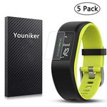 Youniker 5 Pack for Garmin Vivosport Screen Protectors Film for Garmin Vivosport Smart Activity Tracker Screen Protector Foils Crystal Clear HD Anti-Scratch Anti-Fingerprint