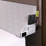Bed Wedge Pillow for Headboard Full Size (54"x10"x7"), Bed Gap Filler (0-8"), Triangle Foam Bolster Wedge Pillow for Sleeping Reading Back Support, Close Gap Between Headboard and Mattress (Grey)