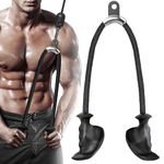 YODOTE Ergonomic Tricep Rope Cable Attachment for Gym - Anti-Slip 36" Tricep Rope Pull Down Attachment Unique Rubber Grip for Full Palm Support, Pulley System LAT Pulldown Cable Machine Attachments