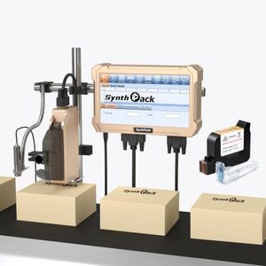 Automatic Inkjet Coding Machine for Production Line, 0.5inch/12.7mm Industrial Online Inkjet Printer with 42ml Quick-Drying Ink Cartridge for Date/Batch Number/QR Code/Barcode/Logo(1 Nozzle,SL1)